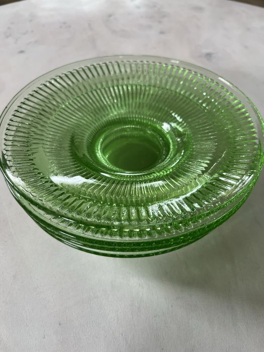 Talerze huta ząbkowice kolor zielony