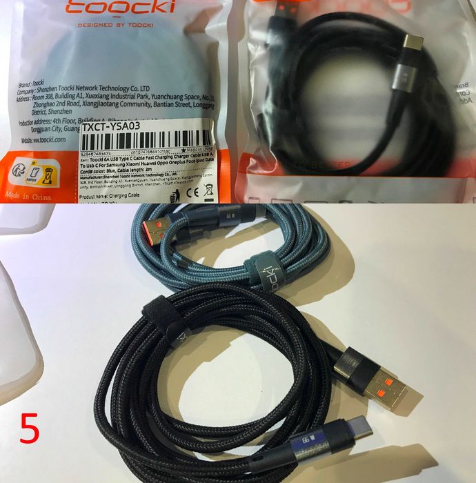 Якісні кабелі для зарядки і передачі даних, Baseus, Toocki.