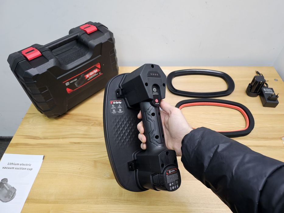 На 170кг Мощная Присоска NOVQO X-GRIP - Grabo +2Акб 16.V+ Резинки