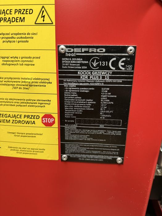 Твердопаливний котел Defro KDR Plus3 15