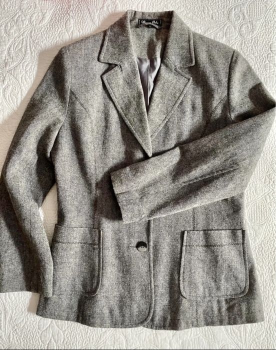 Blazer de inverno em cinzento