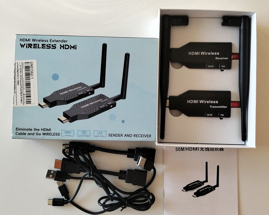 Transmissor e Recetor de vídeo HDMI sem fios
