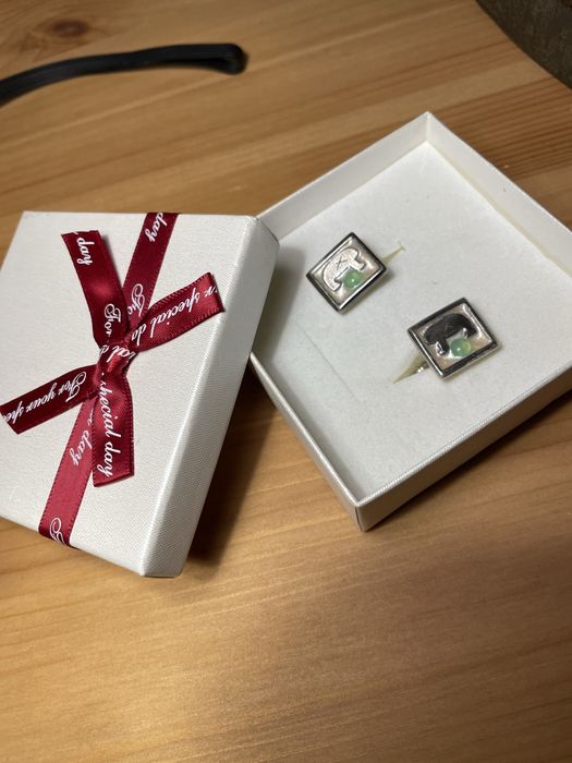 Srebrne spinki do mankietów