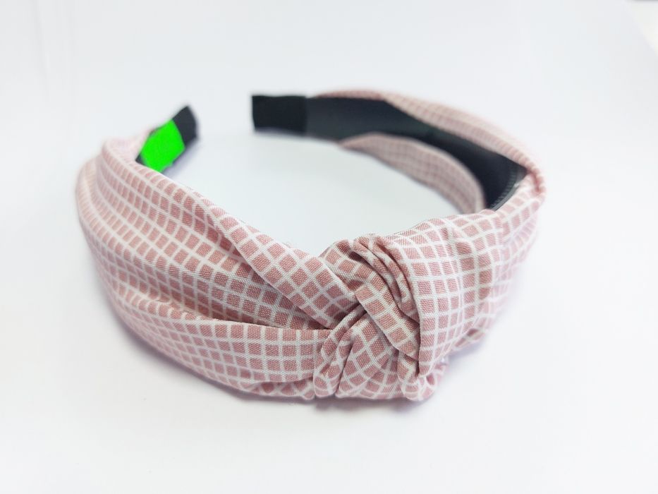 Opaska do włosów w kratę