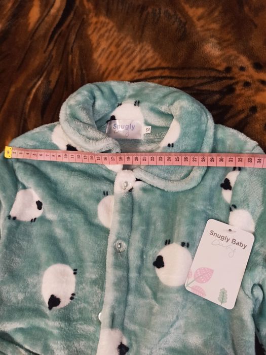 Плюшева натуральна  піжама барашки нова