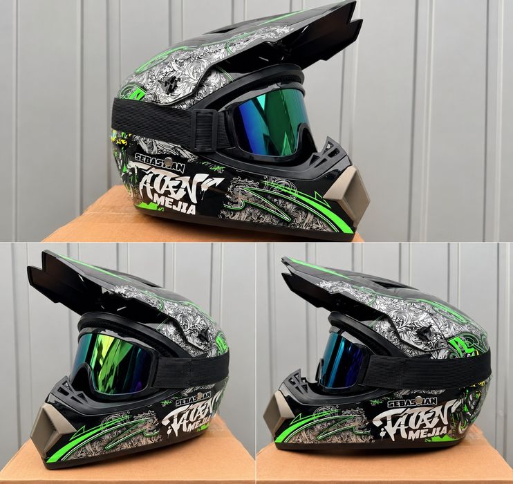 Kaski pełne  fullface rozmiar S M Enduro Hulajnoga r ower 7- 13 Lat