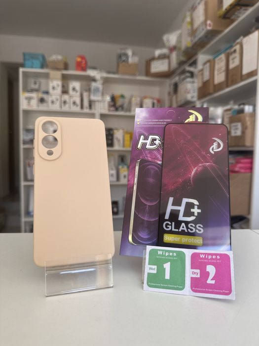 Etui Plecki Silicon + SZKŁO CAŁY EKRAN do Samsung Galaxy S25 EDGE