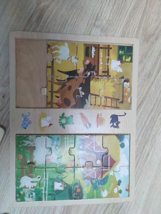 Układanki drewniane, puzzle KOMPLETNE