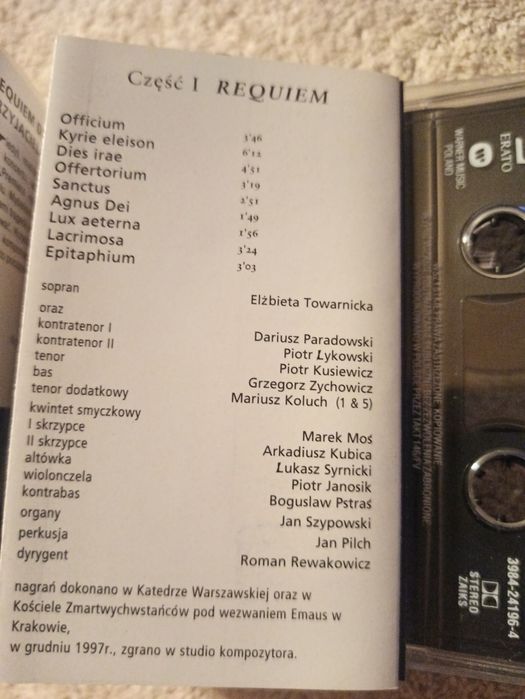 kaseta audio używana (Zbigniew Preisner – Requiem dla mojego przyjaciela)