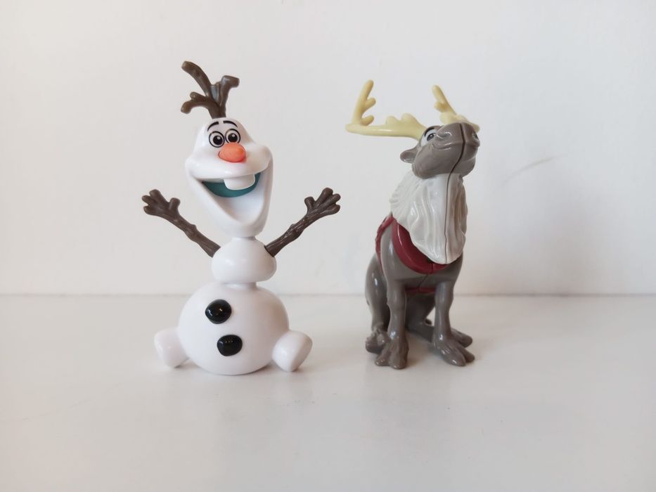 Figuras Olaf e Sven bonecos Frozen Disney