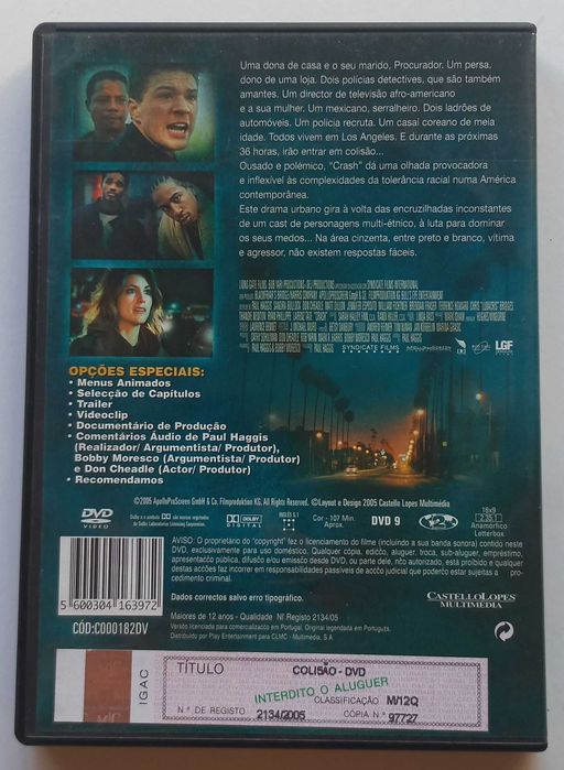Filme em DVD Colisão