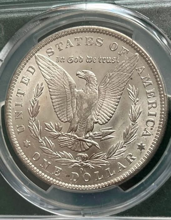 Долар 1884 року Моргана,Новий Орлеан в слабі  PCGS MS 63