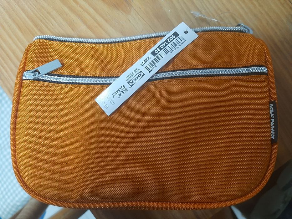 Necessaire laranja Ikea