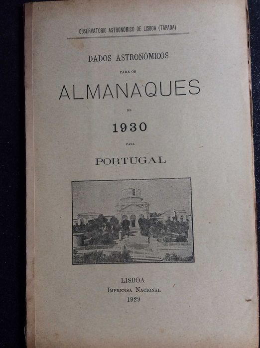 Dados astronomicos para os almanaques de 1930 para Portugal. Ver índice