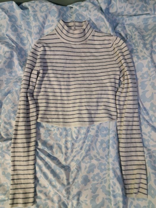 Crop top z długim rękawem