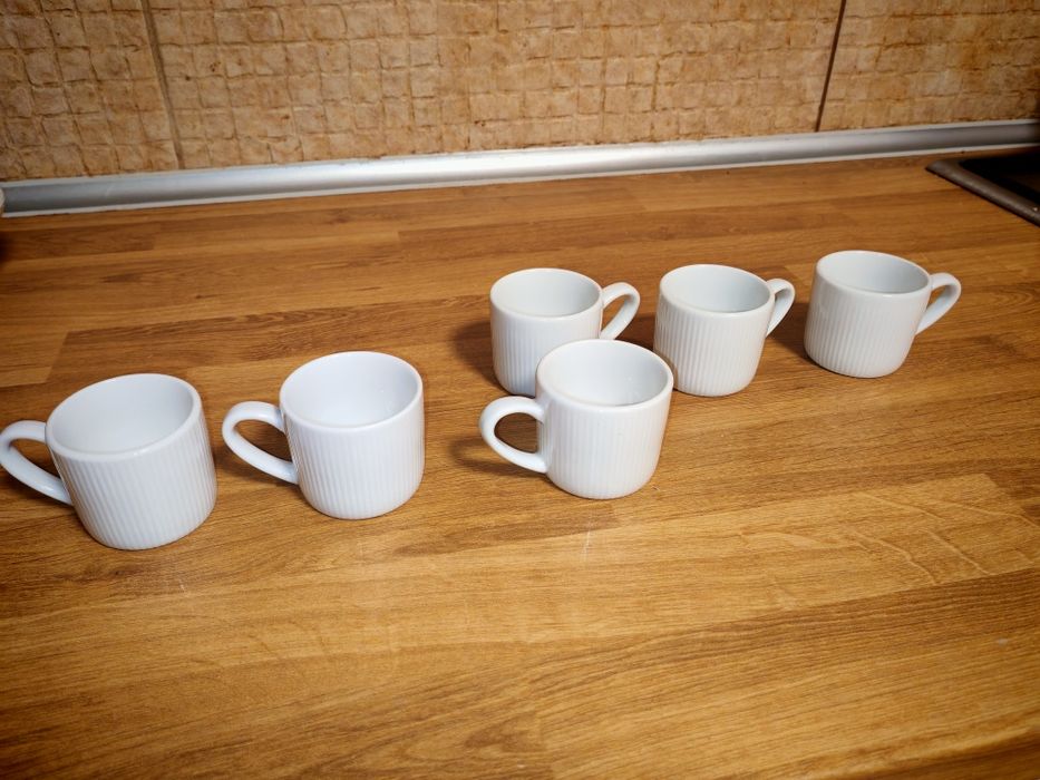 6 szt filiżanki do espresso białe