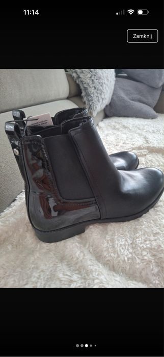 Nowe buty damskie jesienne jesien lakierowane 41 nowe botki