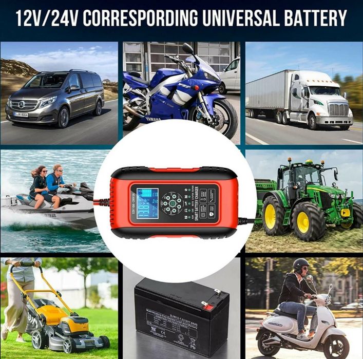 Автоматичний  Зарядний пристрій 12v 10A - 24v 5A