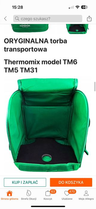 Nowa oryginalna Torba transpotrowa na Thermomix TM5, TM6, TM31