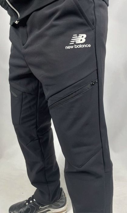 Мужские спортивные штаны New Balance теплые на флисе