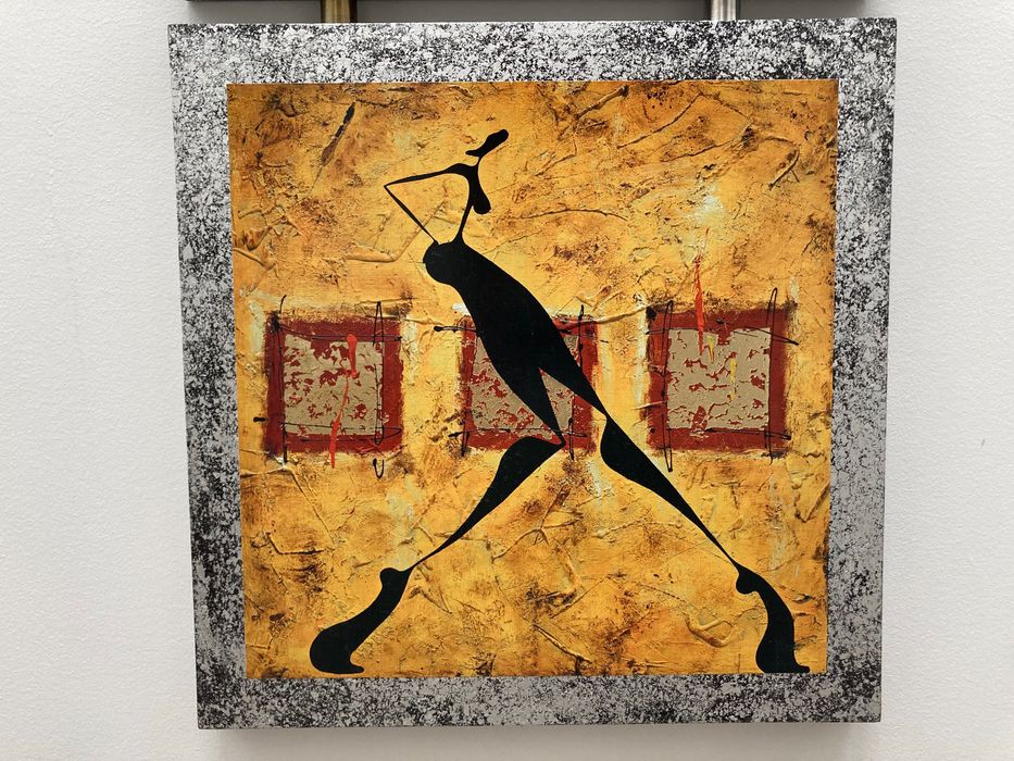 Etniczna, afrykańska dekoracja, podwójny obraz z galerii sztuki!