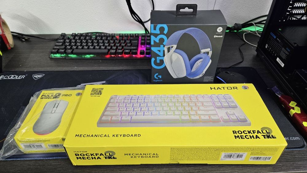 Комплект Hator Rockfall Mecha TKL 2 та Hator Pulsar 2 Pro Wireless