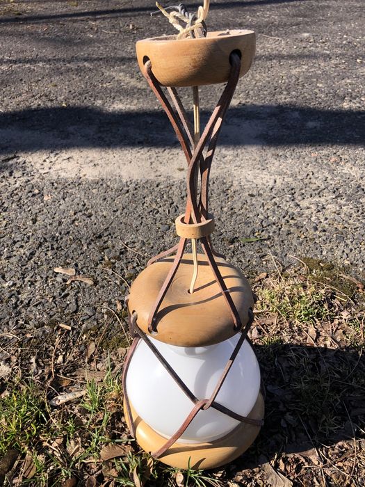 Lampa wisząca boho rustykalna kolonialna prl retro vintage