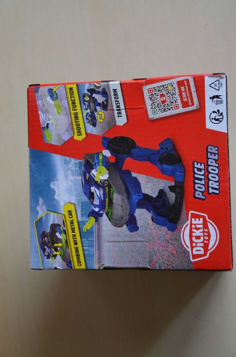Figurka akcji Dickie Toys Transformujący Police Trooper niebieski 2w1