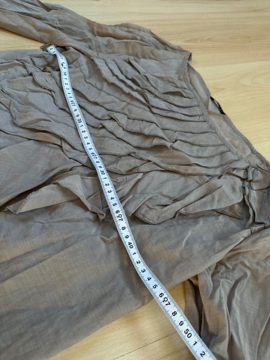 Sisley bawełniana bluzka elegancka prześwitująca