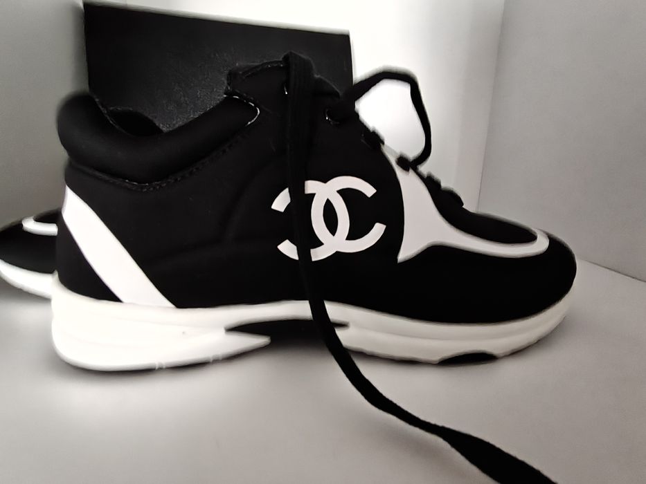 Chanel neoprene low top sneakers CC r.42 sneakersy