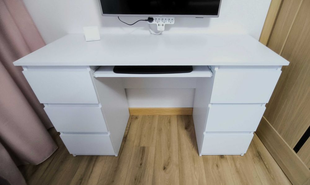 Duże BIURKO KOMPUTEROWE z 6 szufladami