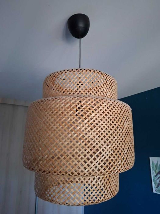 Lampa wisząca, wiklinowa, boho IKEA SINNERLIG - stan bardzo dobry