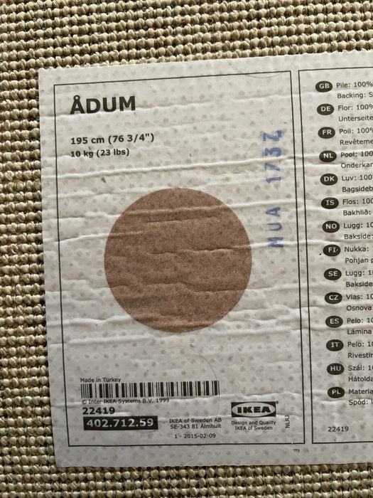 Tapete redondo ikea 195 cm