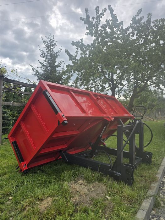 Nowa skrzynia z kiprem hydraulicznym do transportu do ciągnika 2.0 m