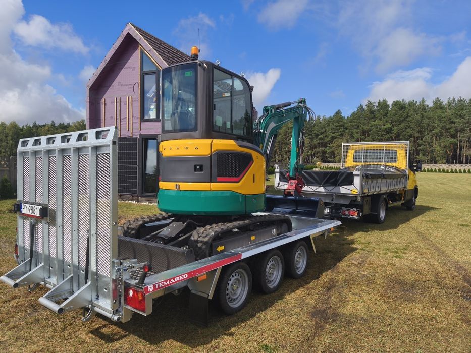 Usługi wynajem mini koparki 2.7T z operatorem + wywrotką 3 stronną IVE