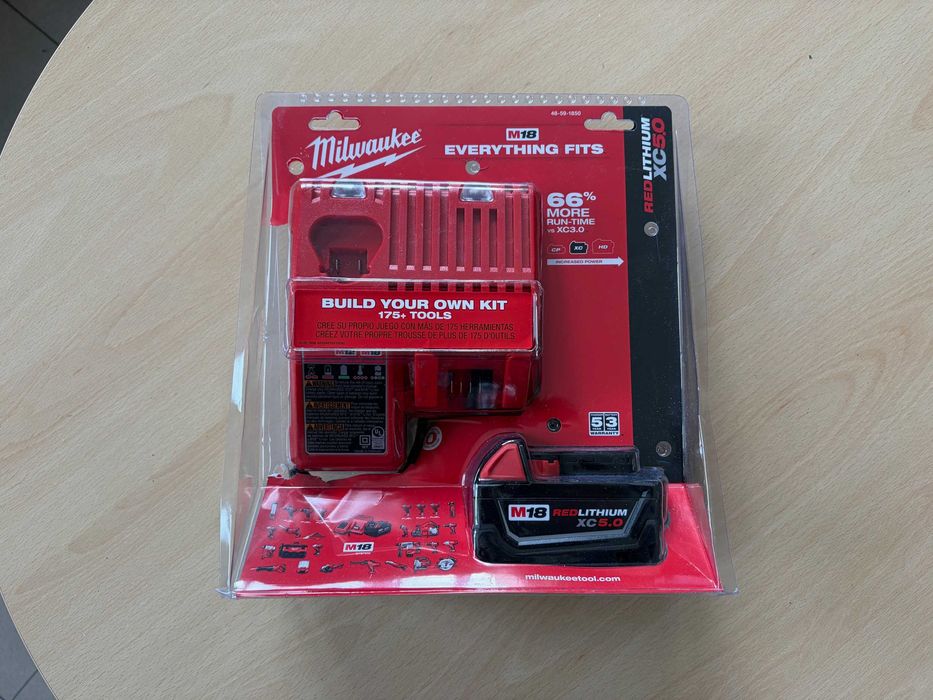 Milwaukee M18 Akumulator, bateria 5Ah Ładowarka zestaw NOWY
