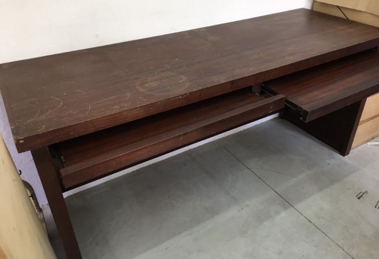 Secretária madeira natural maciça - para restauro