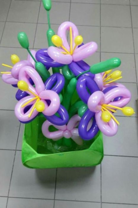 Гелеві кульки, кулі, повітляні кулі, букет з повітряних куль, квіти