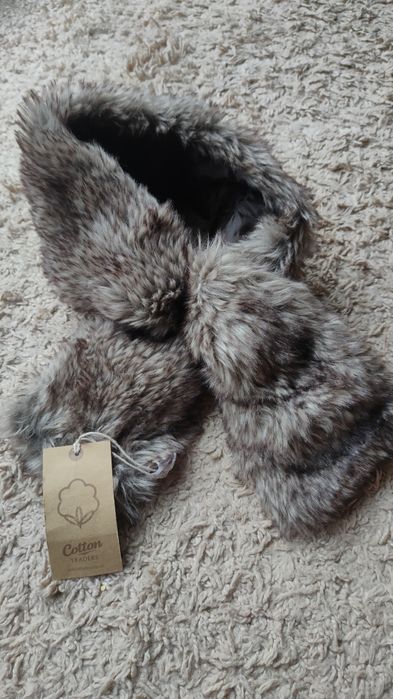 Роскошный интересный сьемный меховой воротник Cotton TRADERS