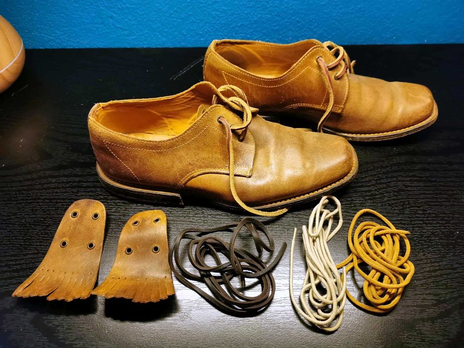 Sapatos de couro genuíno