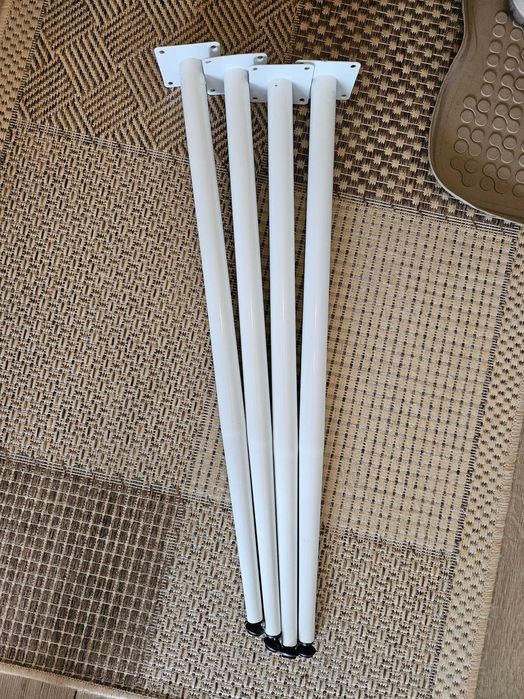4x noga meblowa MAVÖ 71cm biała regulowana do stołu/ biurka