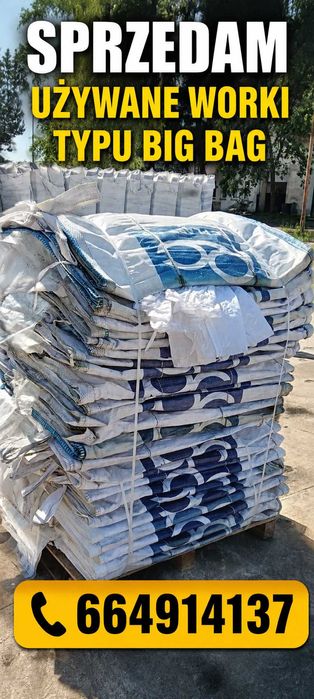 Sprzedam używane worki typu Big Bag o ładowności 1000 kg (1 tona)*sztuka.
