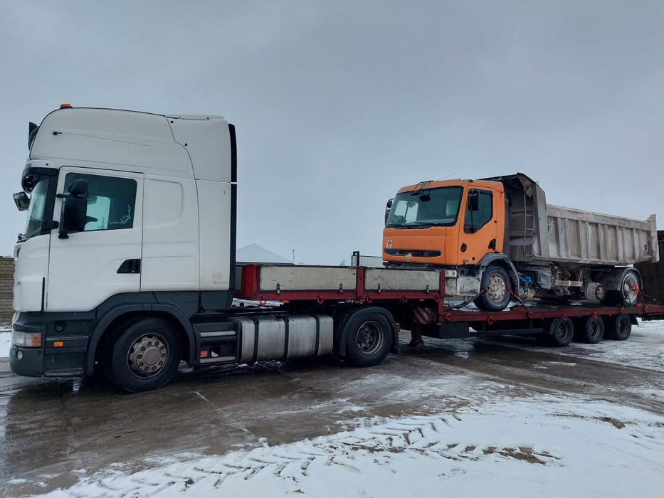 Pomoc drogowa autolaweta laweta Holowanie niskopodwozie 25t