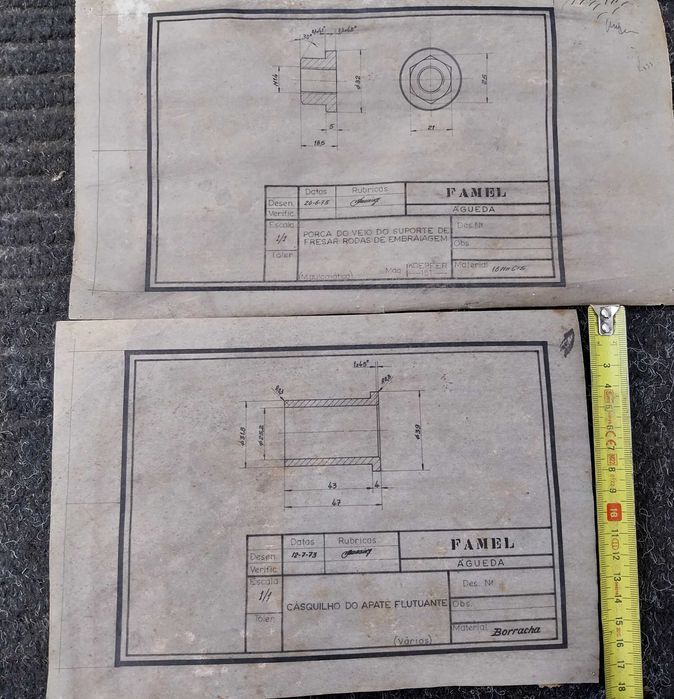 Desenhos de fábrica originais Famel