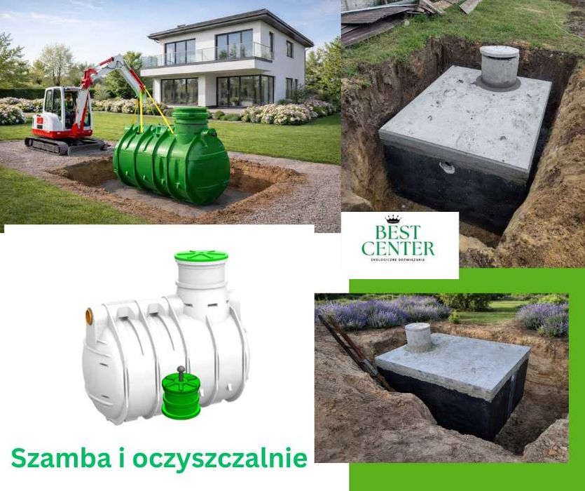 Zbiornik betonowy szamba deszczówka piwnice Poświętne