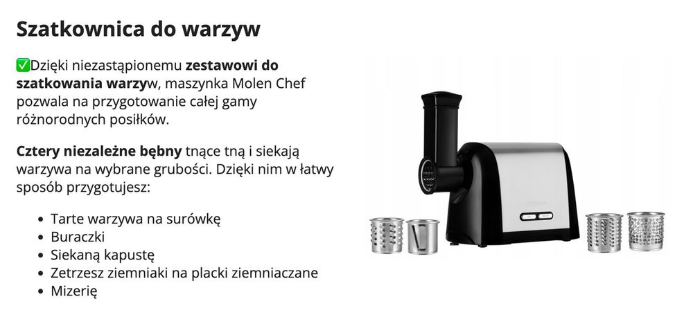 MASZYNKA DO MIELENIA Mięsa Szatkownica Zestaw 3KG/MIN 1900W