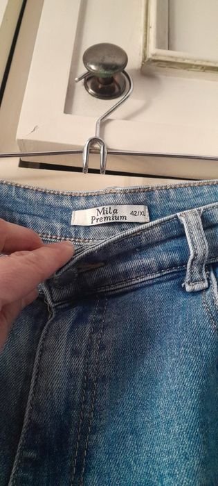 Calcas de ganga mom jeans rasgadas xl