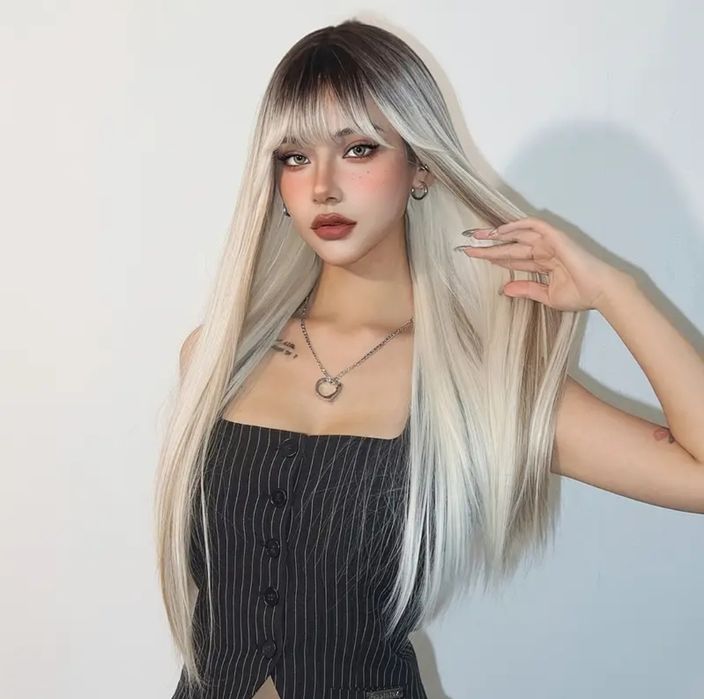 Peruka dluga blond ombre