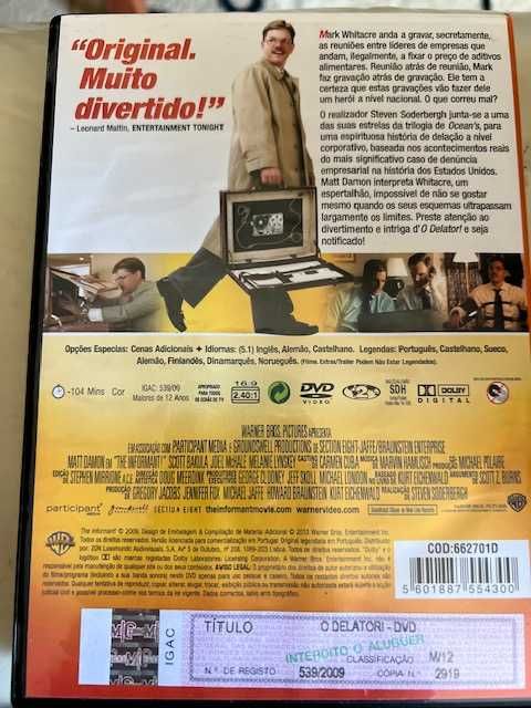 O Delator de  Steven Soderbergh com Matt Damon