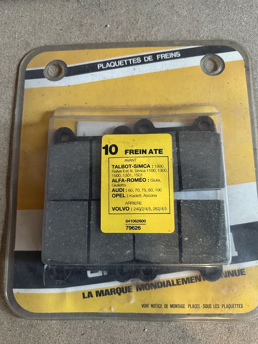Pastilhas de travão da ATE
